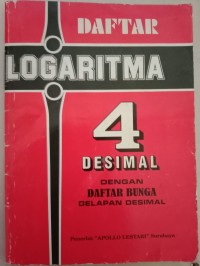 Image of Daftar Logaritma 4 Desimal Dengan Daftar Bunga Delapan Desimal