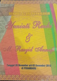 Image of Senarai Acara Pernikahan Yuziati Rezki & M. Rasyid Annafi