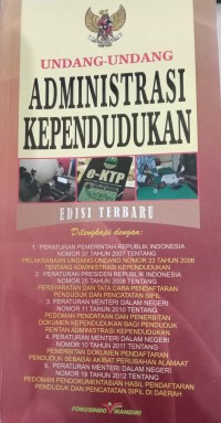 Image of Undang-Undang Administrasi Kependudukan